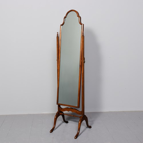 Queen Anne Style Cheval Mirror