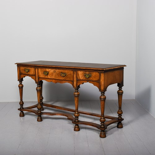 Early Georgian-Style Figured Walnut Hall Or Side Table