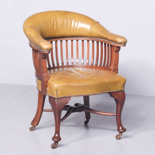 Mahogany Framed Horseshoe Desk Chair