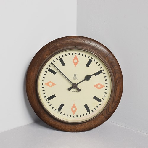 Elizabeth II GPO Circular Wall Clock