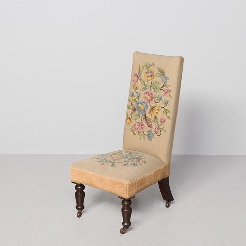 Victorian Nursing Chair In Needlepoint