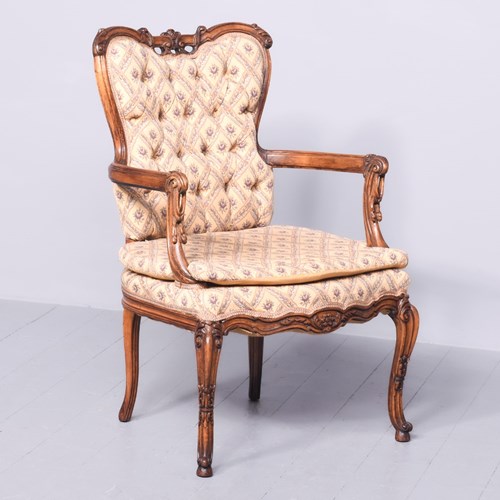 Elegant Carved Armchair