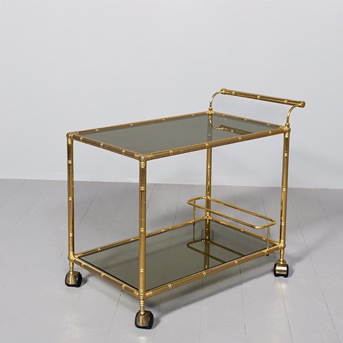 Two-Tier Brass & Glass Trolley