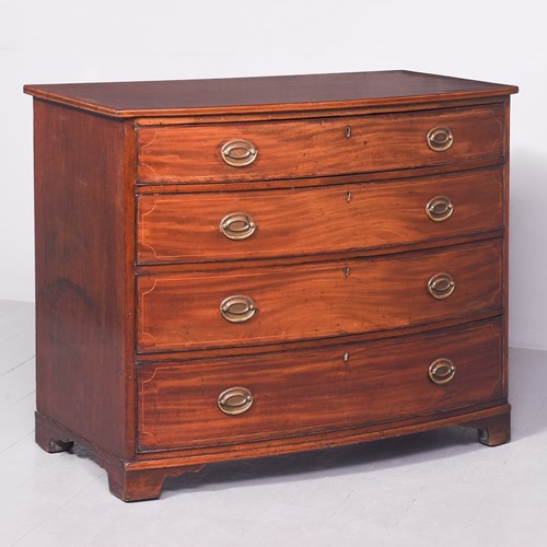 Mahogany Bow-Fronted Chest Of Drawers