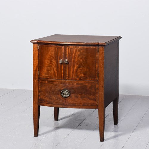 George III Bow Fronted Bedside Commode