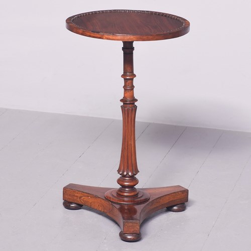 Attractive William IV Rosewood Wine Or Occasional Circular Top Table
