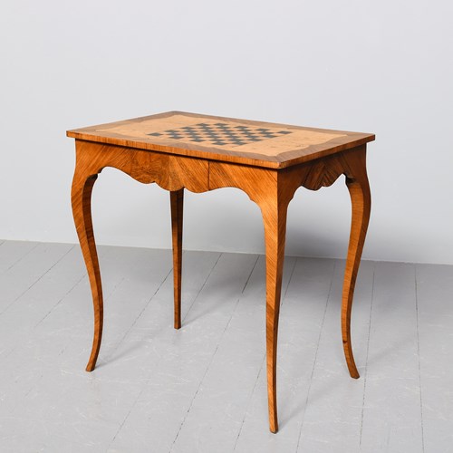 Neat Size French Kingwood And Birdseye Maple Games Table
