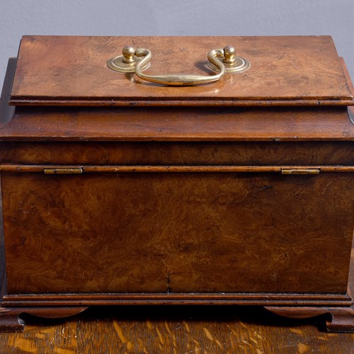 Figured Walnut George III Style Tea Caddy 