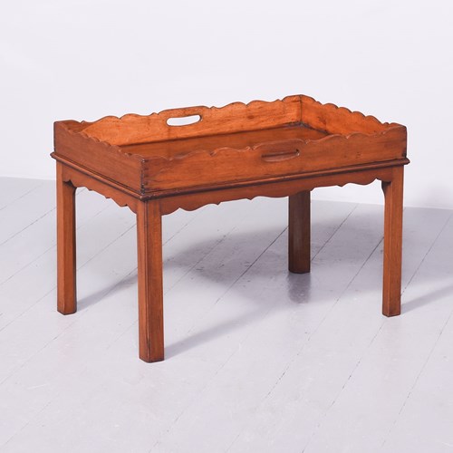 George III Mahogany Butlers Tray On Stand