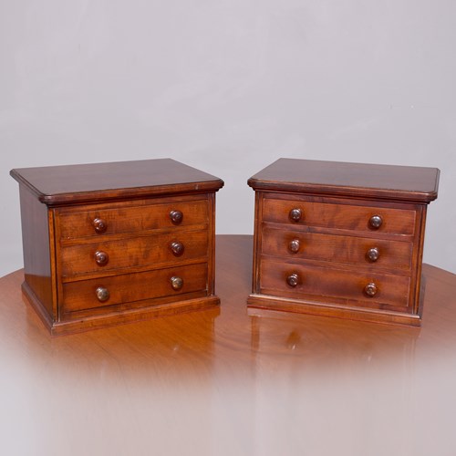 Pair Of Mid-Victorian Mahogany Jewellery Drawers