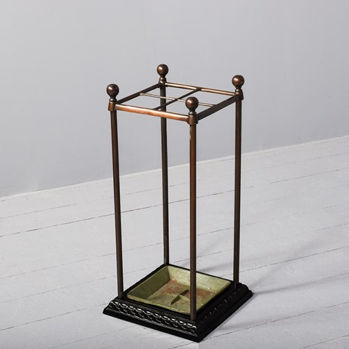 Victorian Oxidised Copper 4 Division Stick Stand
