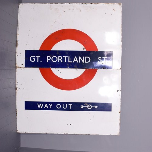 Enamel Sign For ‘Gt. Portland Street’ Tube Station