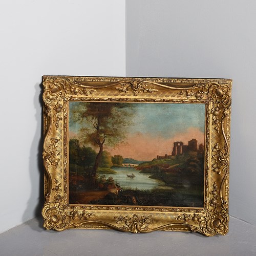 Gilt-Framed Victorian Oil Painting