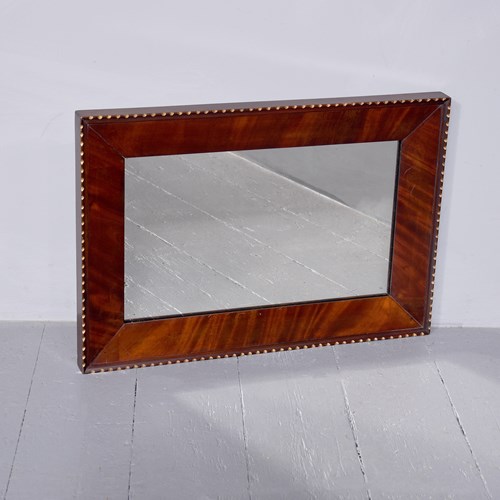 Unusual Victorian Wall Mirror In A Figured Mahogany Frame 