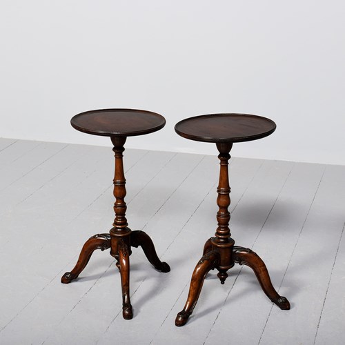 Pair Of George III Style Walnut Occasional Tables