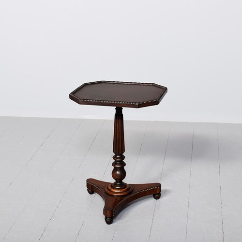 Neat Size Regency Rosewood Occasional Table With Beaded Rim