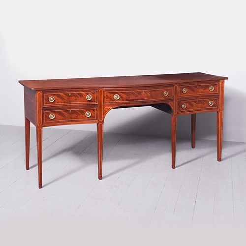 Fine Quality Large George III Inlaid Mahogany Serving Table Or Hall Table 