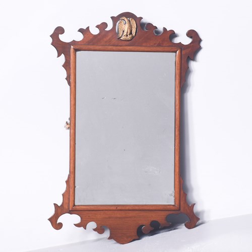Chippendale-Style Fretted Mahogany Wall Mirror