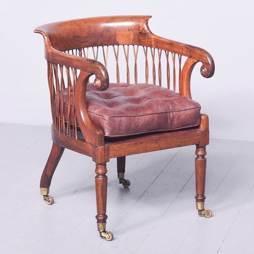 Regency Rosewood Library Chair