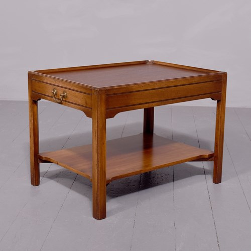 Georgian Style Two Tier Craftsmen-Made, Mahogany Occasional Or Coffee Table 
