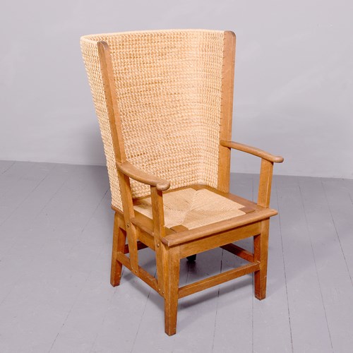 Rare, Outsized Mahogany Framed Orkney Chair In Perfect Condition