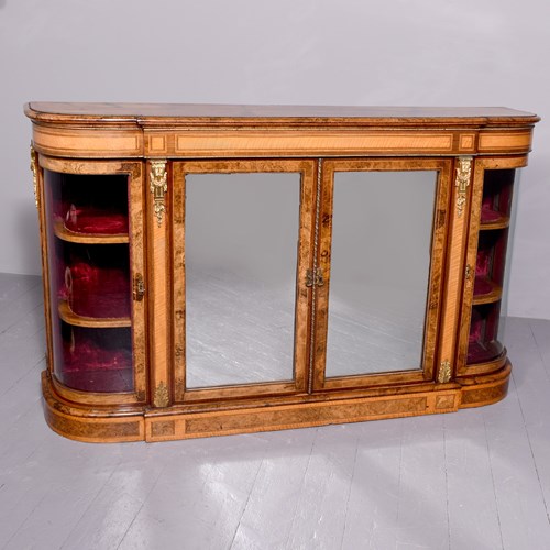 Burr-Walnut And Satinwood Ormolu Mounted Credenza
