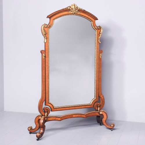 Exhibition Quality Louis XV Style Cheval Mirror