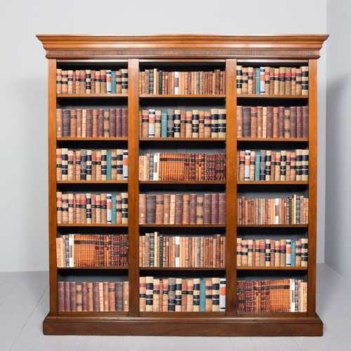 Tall Straight-Grained Walnut Victorian Bookcase