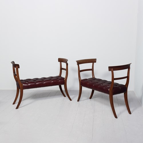 Pair Of William 4Th Mahogany Window Seats 