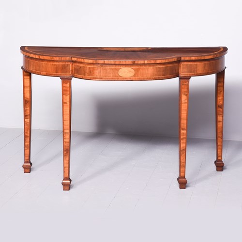 Shaped George III Inlaid Console Table