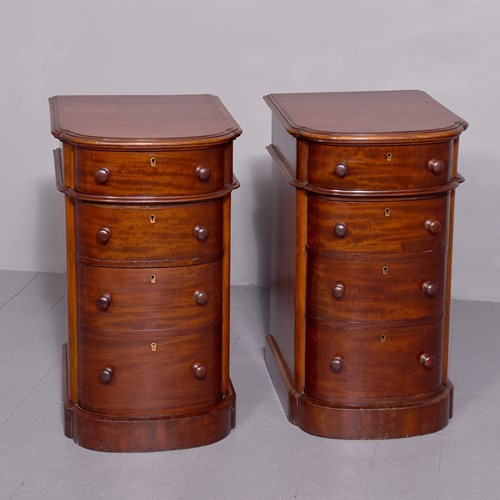 Pair Of Victorian Small Mahogany Chest Of Drawers/Bedside Lockers