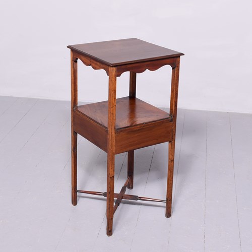George III Mahogany 2 Tier Occasional Table/Nightstand