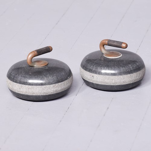 Pair Of Scottish Curling Stones