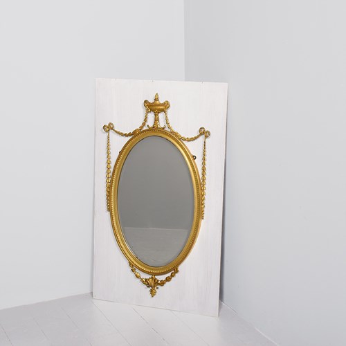 Adam Style Oval Gilded Wall Mirror