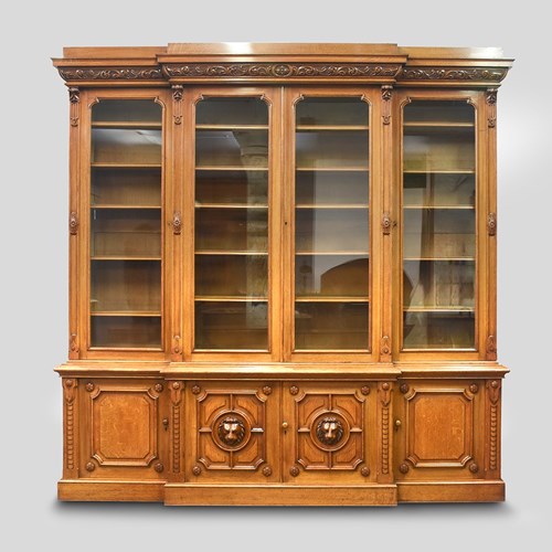 Victorian Quarter-Sawn Oak Bookcase