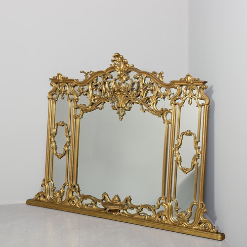 A Gilt Overmantel Mirror