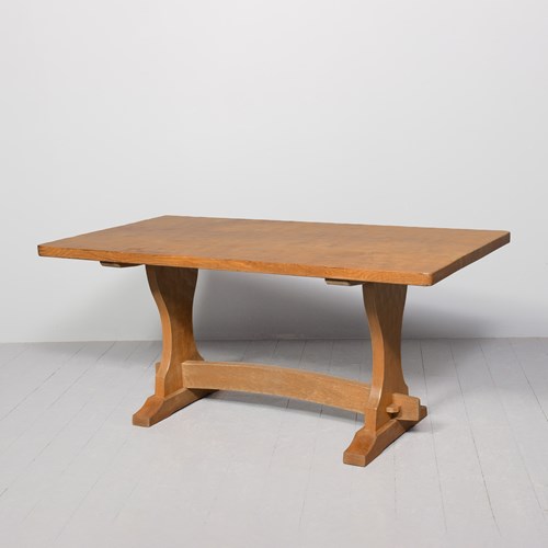 Quality Solid Oak Rectangular Handmade Yorkshire “Critter” Refectory Table, Prob