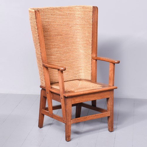 Exceptional Oak Framed Orkney Chair In The David Kirkness Style 