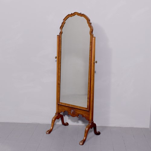 Queen Anne Style Cheval Mirror