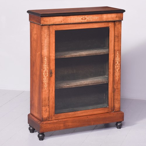 Victorian Walnut And Marquetry Inlaid Pier Cabinet