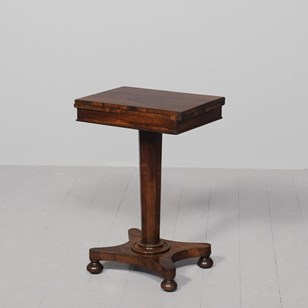 George IV Rosewood Card Table Of Di...