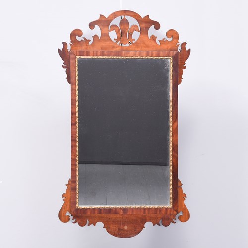 Chippendale Style Open Fret Mahogany And Giltwood Wall Mirror