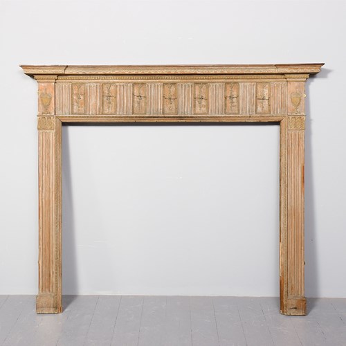 George III Pine And Carved Gesso Edinburgh Mantelpiece