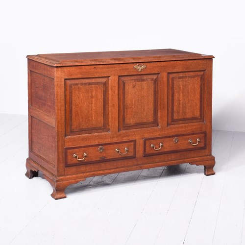 George III Oak Mule Chest Or Kist