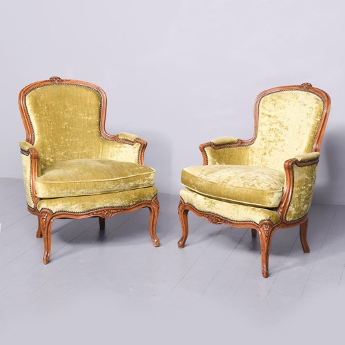 Pair Of Louis XV Style Fauteuils 