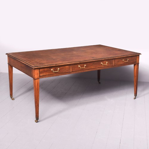 George III Style Mahogany Library Table