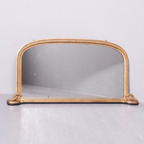 Gilded Victorian Overmantel Mirror 
