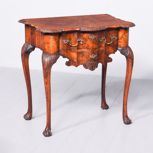 Quality Dutch Burr-Walnut Lowboy