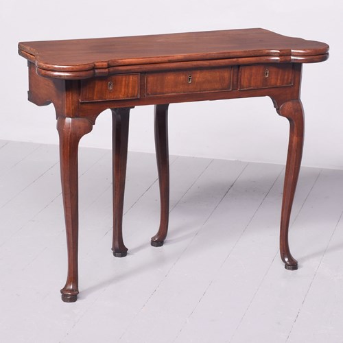 George II Mahogany Fold-Over Card Table