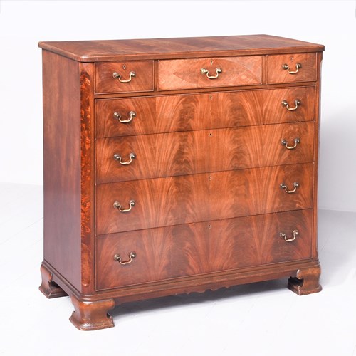 Quality Figured Mahogany Whytock & Reid Chest Of Drawers With Canted Corners